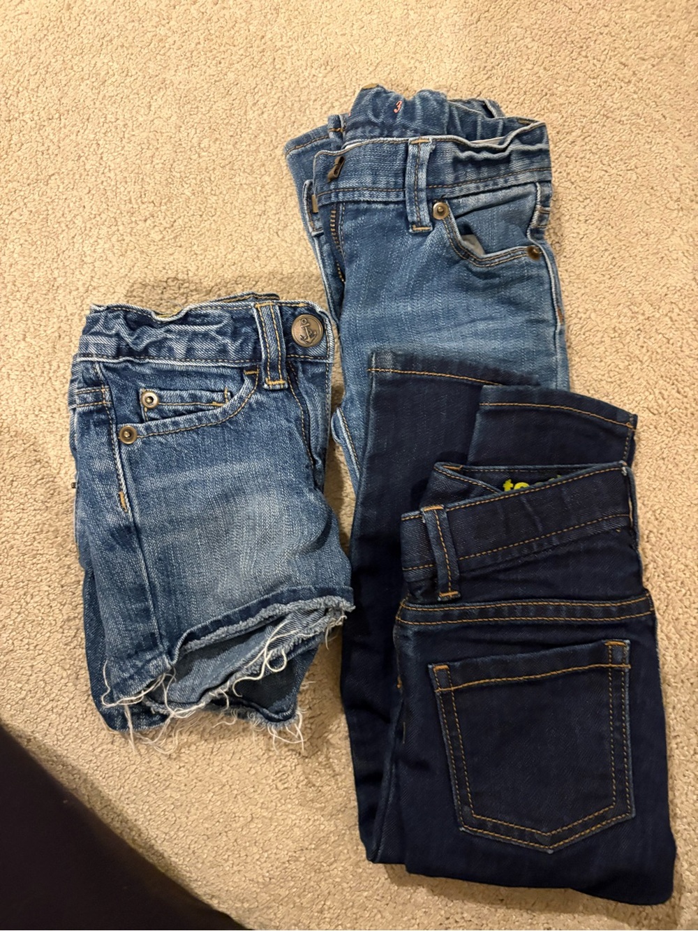 Crewcuts Girls' Mixed Denim Jeans & Shorts - Light & Dark Blue